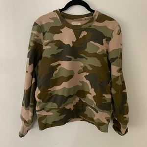 Madewell pink & green camo sweatshirt - like new!